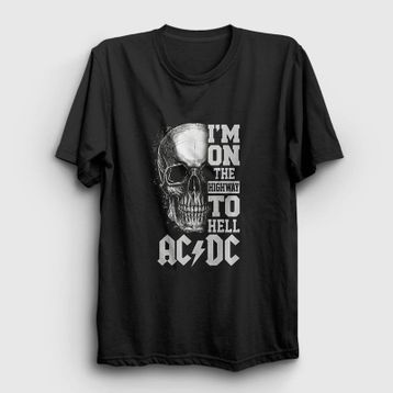 Presmono Siyah Highway to Hell Skull Ac/Dc Unisex Sweatshirt