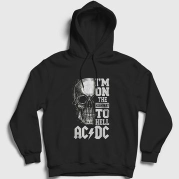 Presmono Siyah Highway to Hell Skull Ac/Dc Unisex Sweatshirt