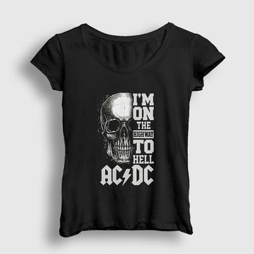 Presmono Siyah Highway to Hell Skull Ac/Dc Unisex Sweatshirt