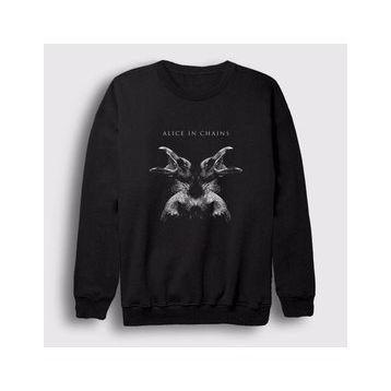 Presmono Siyah Hollow Alice in Chains Unisex Sweatshirt