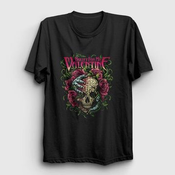 Presmono Siyah Ivy Bullet For My Valentine Kadın T-Shirt