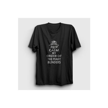Presmono Siyah Keep Calm Peaky Blinders Unisex T-shirt