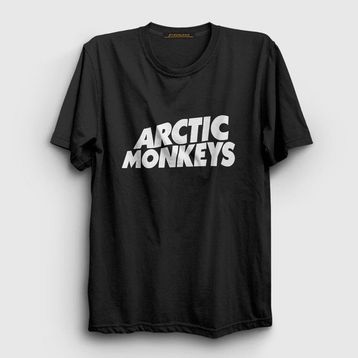 Presmono Siyah Logo Arctic Monkeys Kadın T-shirt