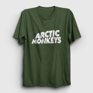 Presmono Siyah Logo Arctic Monkeys Kadın T-shirt