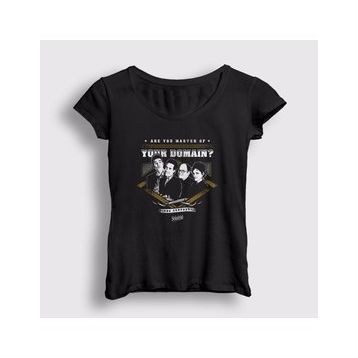 Presmono Siyah Master Seinfeld Kadın T-shirt