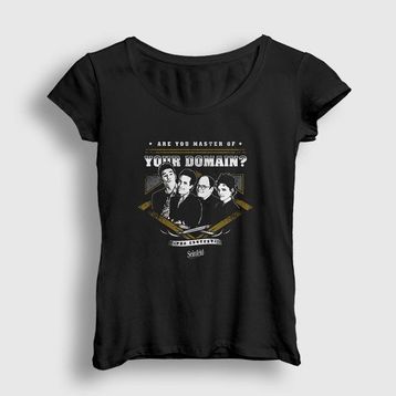 Presmono Siyah Master Seinfeld Kadın T-shirt