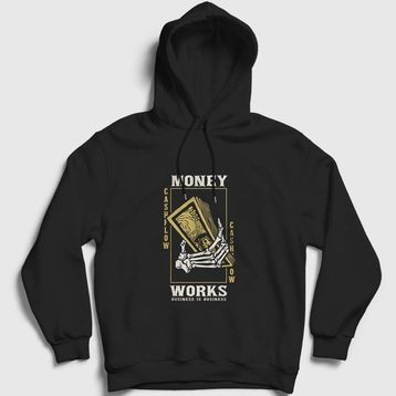 Presmono Siyah Money Works Unisex Sweatshirt