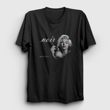 Presmono Siyah Noir Marilyn Monroe Kadın T-Shirt