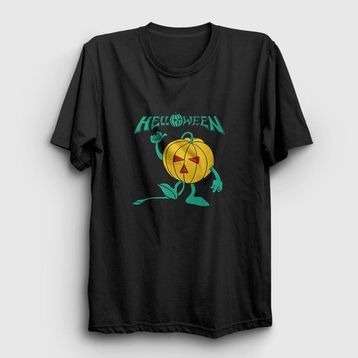 Presmono Siyah Pumpkin Helloween Kadın T-Shirt