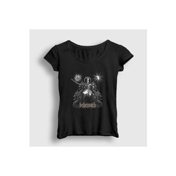 Presmono Siyah Queen Behemoth Kadın T-shirt