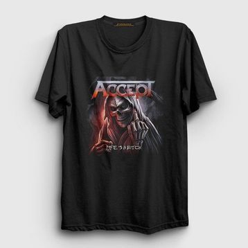 Presmono Siyah Reaper Accept Unisex T-Shirt