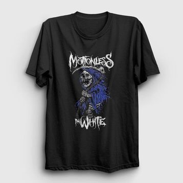 Presmono Siyah Reaper Motionless in White Unisex Sweatshirt