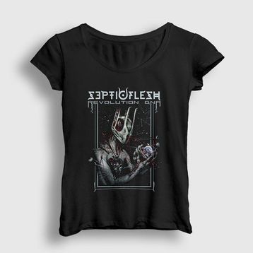Presmono Siyah Revolution Septicflesh Kadın T-Shirt