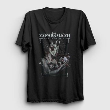 Presmono Siyah Revolution Septicflesh Kadın T-Shirt