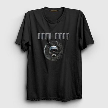 Presmono Siyah Skull Dimmu Borgir Kadın T-Shirt