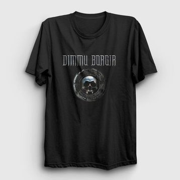 Presmono Siyah Skull Dimmu Borgir Kadın T-Shirt