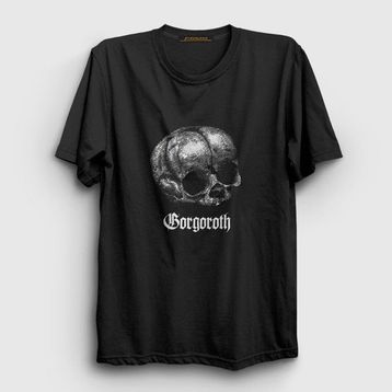 Presmono Siyah Skull Gorgoroth Kadın T-Shirt