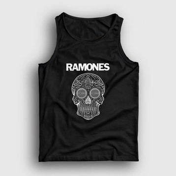 Presmono Siyah Skull Ramones Erkek Atlet