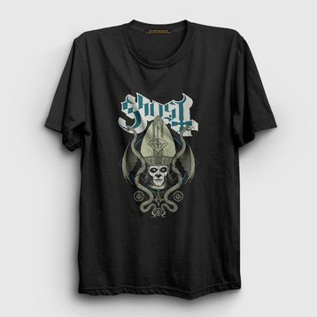 Presmono Siyah Snakes Ghost Kadın T-Shirt