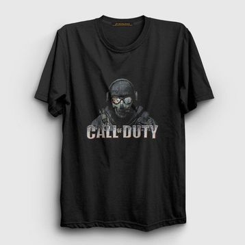 Presmono Siyah Soldier Call Of Duty Kadın T-Shirt