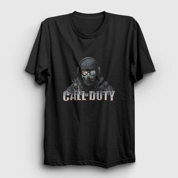 Presmono Siyah Soldier Call Of Duty Kadın T-Shirt