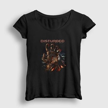 Presmono Siyah Vengeful Disturbed Kadın T-Shirt
