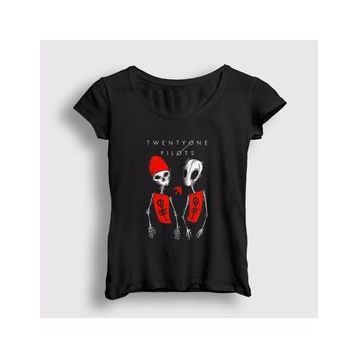 Presmono Skeleton Twenty One Pilots Kadın T-Shirt