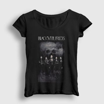 Presmono Skull Black Veil Brides Kadın T-shirt
