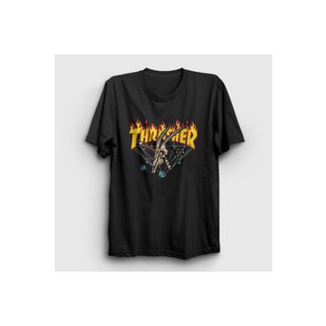 Presmono Skull Thrasher Siyah Unisex T-shirt