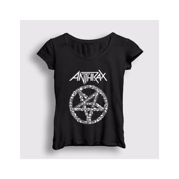 Presmono Skulls Anthrax Kadın T-shirt