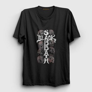 Presmono Skulls Black Sabbath Kadın T-shirt