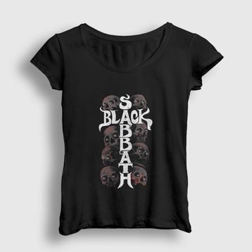 Presmono Skulls Black Sabbath Kadın T-shirt