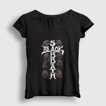 Presmono Skulls Black Sabbath Kadın T-shirt