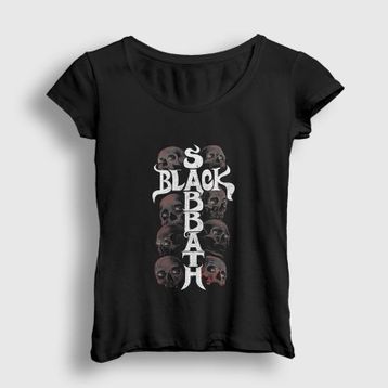 Presmono Skulls Black Sabbath Kadın T-shirt