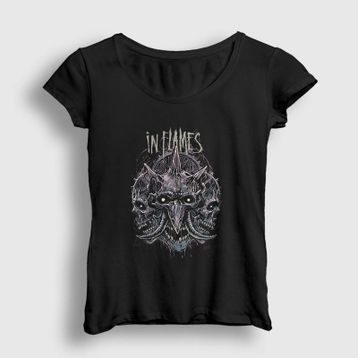 Presmono Skulls In Flames Kadın T-shirt