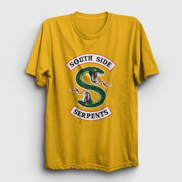 Presmono South Side Serpents Riverdale Sarı Unisex T-shirt