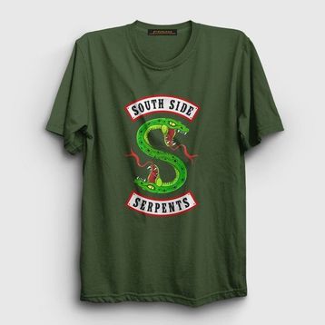 Presmono South Side Serpents V3 Riverdale Haki Kadın T-shirt
