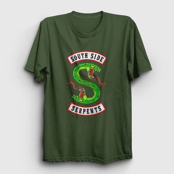 Presmono South Side Serpents V3 Riverdale Haki Kadın T-shirt