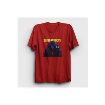 Presmono Starboy Cover The Weeknd Kırmızı Unisex T-Shirt