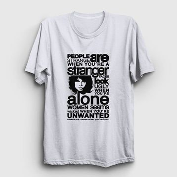 Presmono Stranger The Doors Sarı Unisex T-shirt