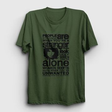 Presmono Stranger The Doors Sarı Unisex T-shirt