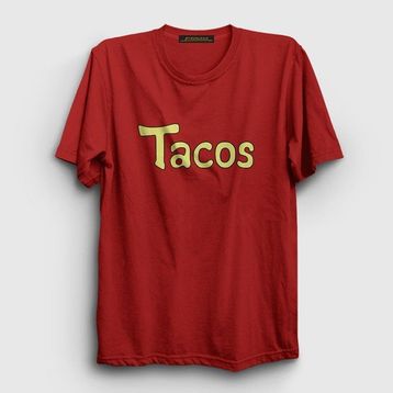 Presmono Tacos Anime Dragon Ball Kırmızı Unisex T-shirt