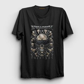 Presmono Thirteen Megadeth Siyah Unisex T-Shirt