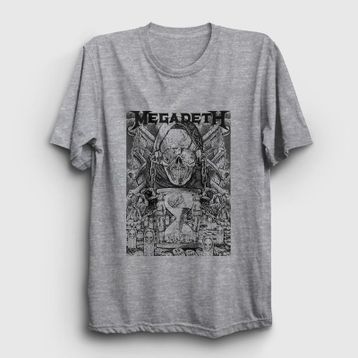 Presmono Time Megadeth Beyaz Unisex T-shirt