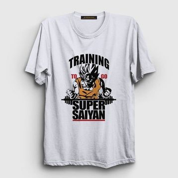 Presmono Training Goku Anime Dragon Ball Beyaz Unisex T-shirt