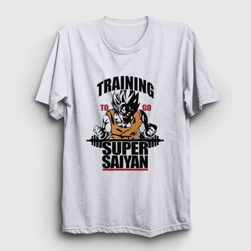 Presmono Training Goku Anime Dragon Ball Beyaz Unisex T-shirt