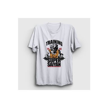 Presmono Training Goku Anime Dragon Ball Beyaz Unisex T-shirt