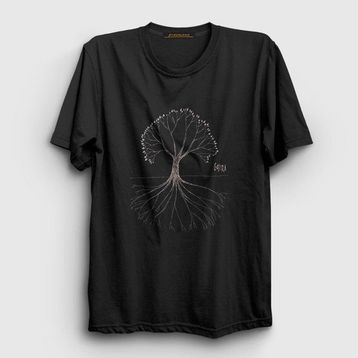 Presmono Tree Gojira Siyah Unisex T-Shirt