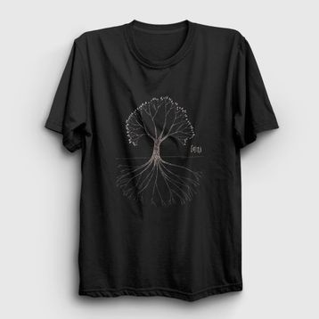 Presmono Tree Gojira Siyah Unisex T-Shirt