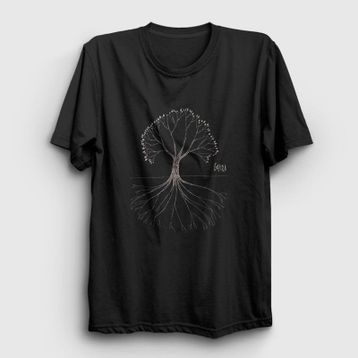 Presmono Tree Gojira Siyah Unisex T-Shirt